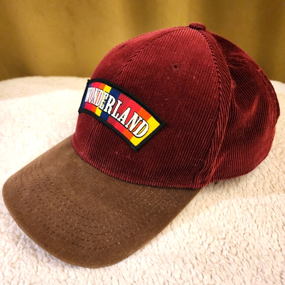 *RARE* Vintage Mellow Mushroom "Wonderland" two tone courdory snapback